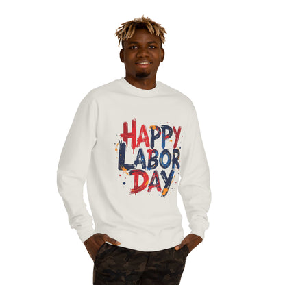 Happy Labor Day Crewneck Sweatshirt – Patriotic Holiday Pullover
