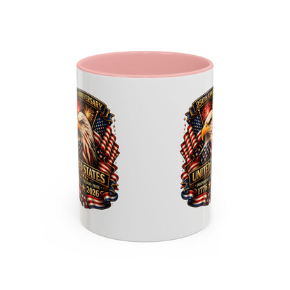 Patriotic Eagle Coffee Mug - United States 250th Anniversary 1776-2026
