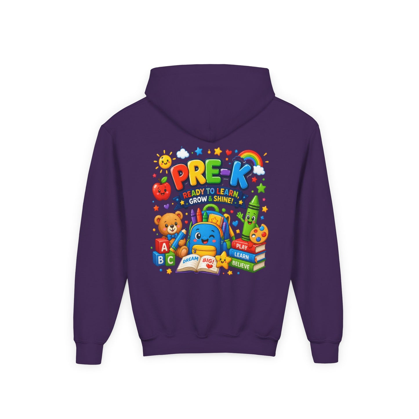Pre-K Ready to Learn Youth Hoodie – Cute Back-to-School Preschool Sweatshirt