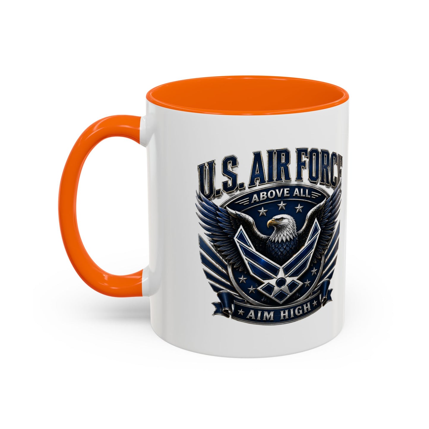 U.S. Air Force Eagle Coffee Mug – "Aim High" Accent Ceramic Mug (11/15oz)