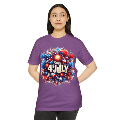 Happy 4th of July T-Shirt — Patriotic Fireworks Tee