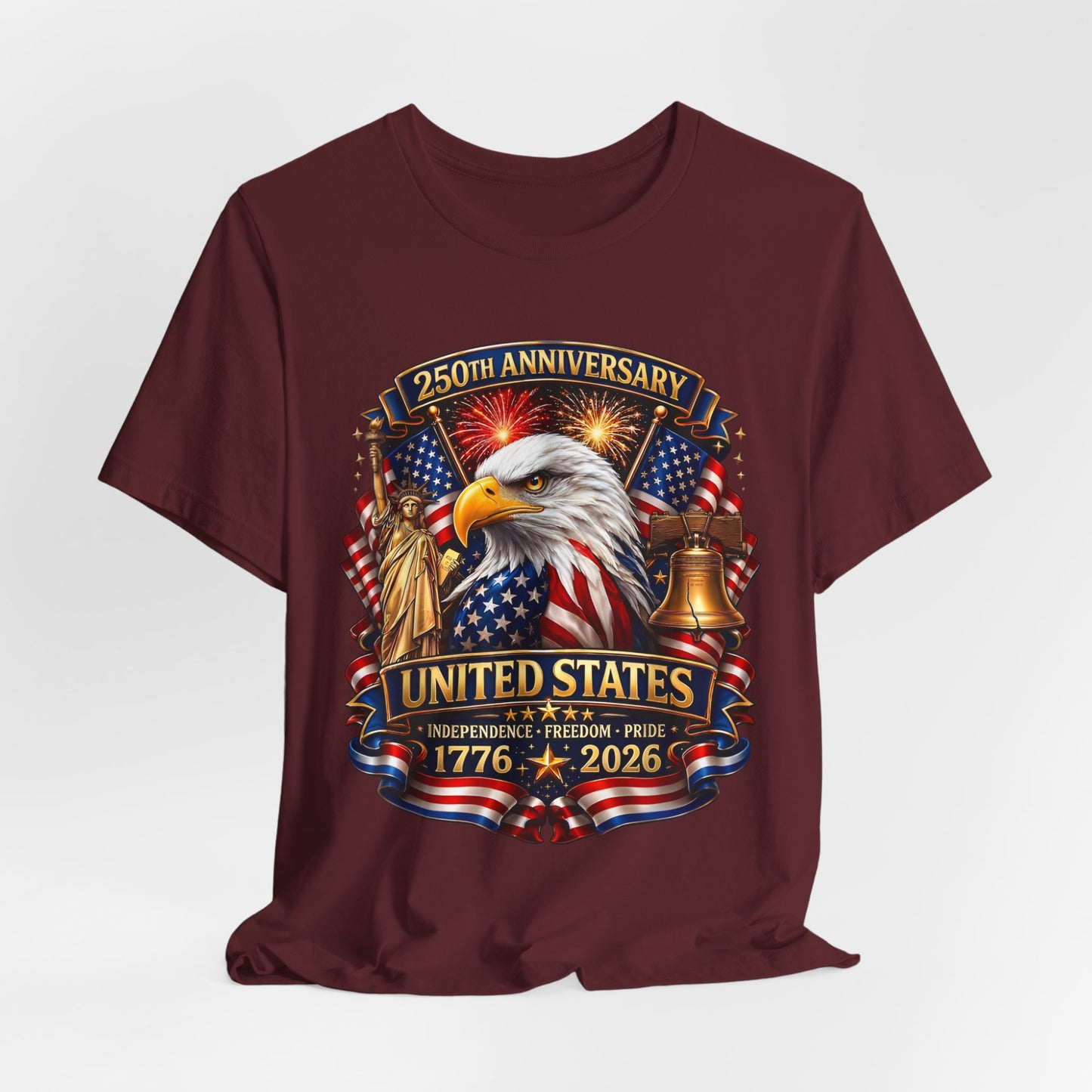 Independence 250th Eagle T-Shirt – United States 1776-2026 Centennial Graphic Tee
