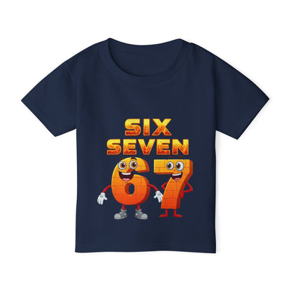 Six Seven 67 Toddler T-Shirt — Cute Number Cartoon Tee for Kids