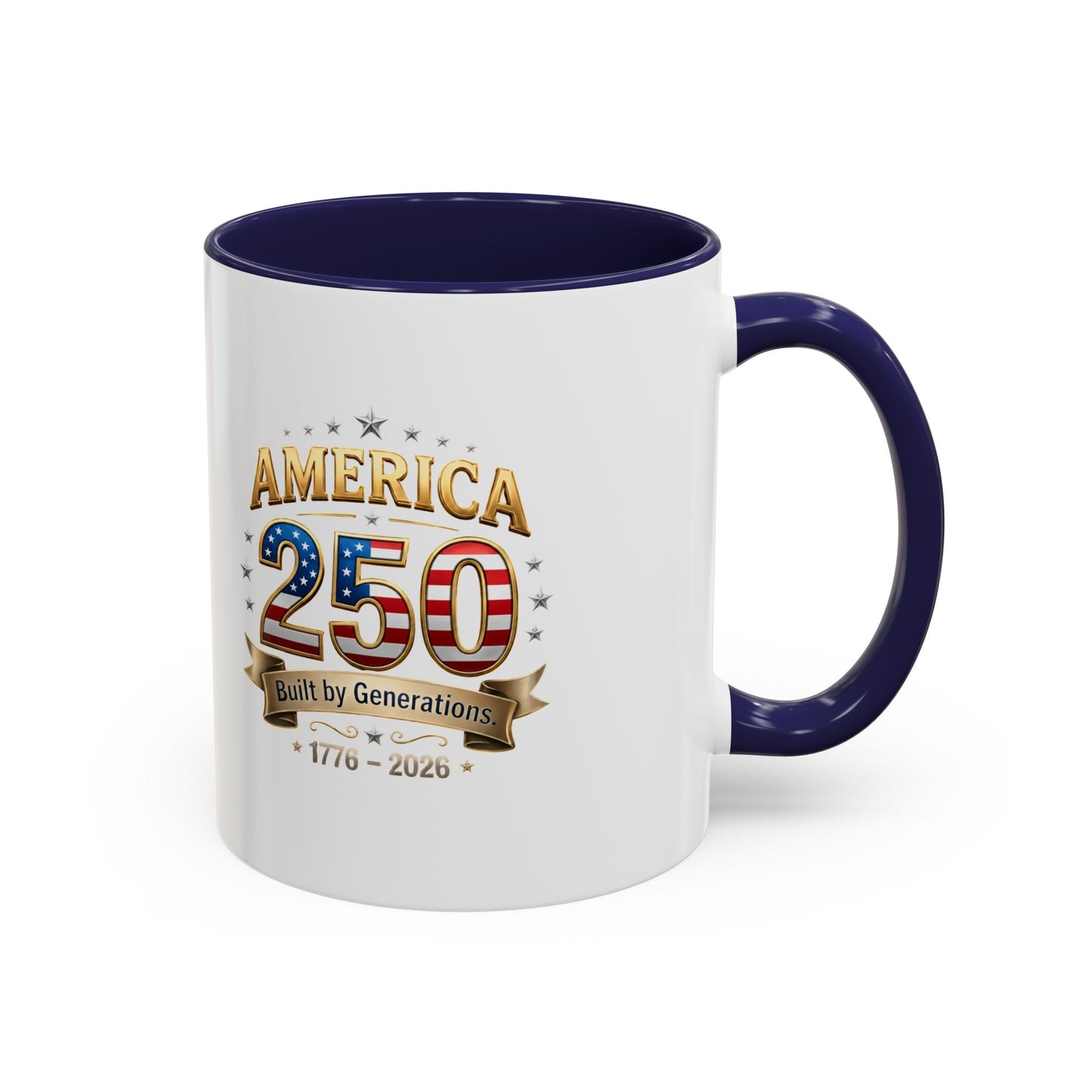America 250 Coffee Mug — Patriotic 1776–2026 Anniversary Accent Mug
