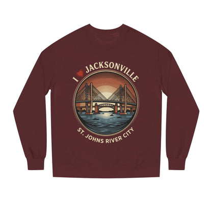 Jacksonville Crewneck Sweatshirt — I  Jacksonville St. Johns River City Graphic