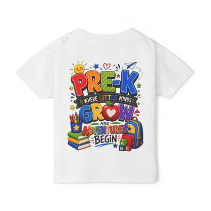 Pre-K Toddler T-Shirt – “Pre-K Where Little Minds Grow and Adventure Begin” Colorful Back-to-School Tee