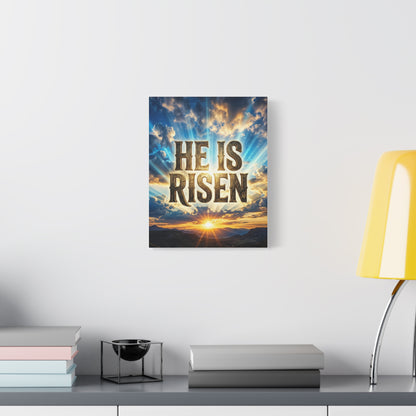 He Is Risen Matte Canvas Wall Art