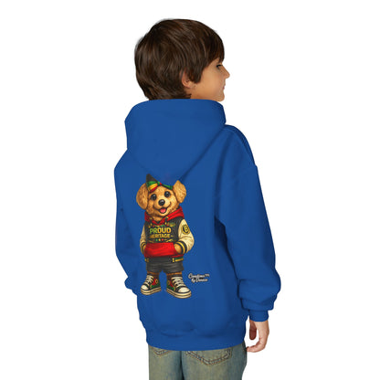 Youth Hoodie — 'Proud Heritage' Teddy Bear Streetwear Kids Pullover