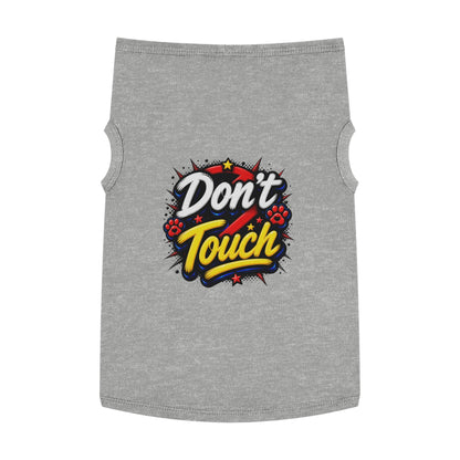 Pet Tank Top - "Don't Touch" Graphic Dog/Cat Shirt with Bold Paw Print Design