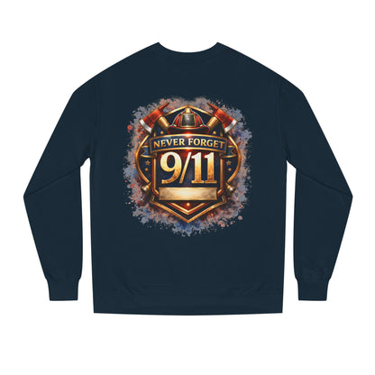 Never Forget 9/11 Sweatshirt — Memorial Firefighter Tribute Crewneck