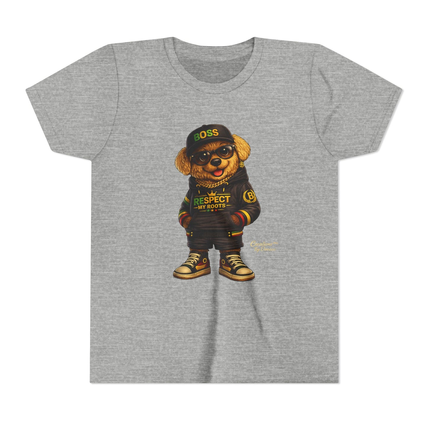 Kids Graphic Tee - 'Respect the Hustle' Teddy Bear Streetwear