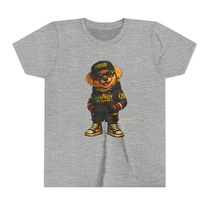 Kids Graphic Tee - 'Respect the Hustle' Teddy Bear Streetwear