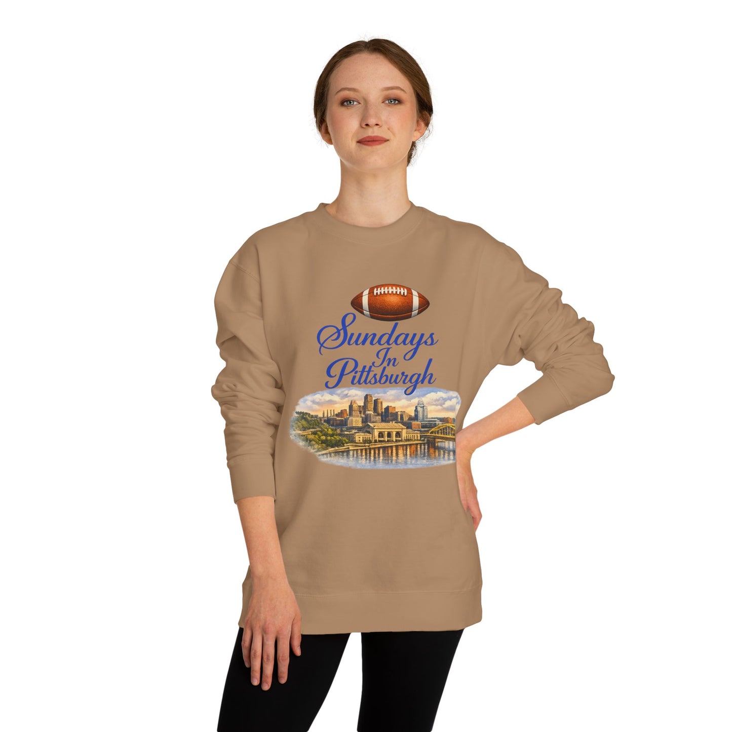 Sundays in Pittsburgh Sweatshirt — City Skyline Football Crewneck