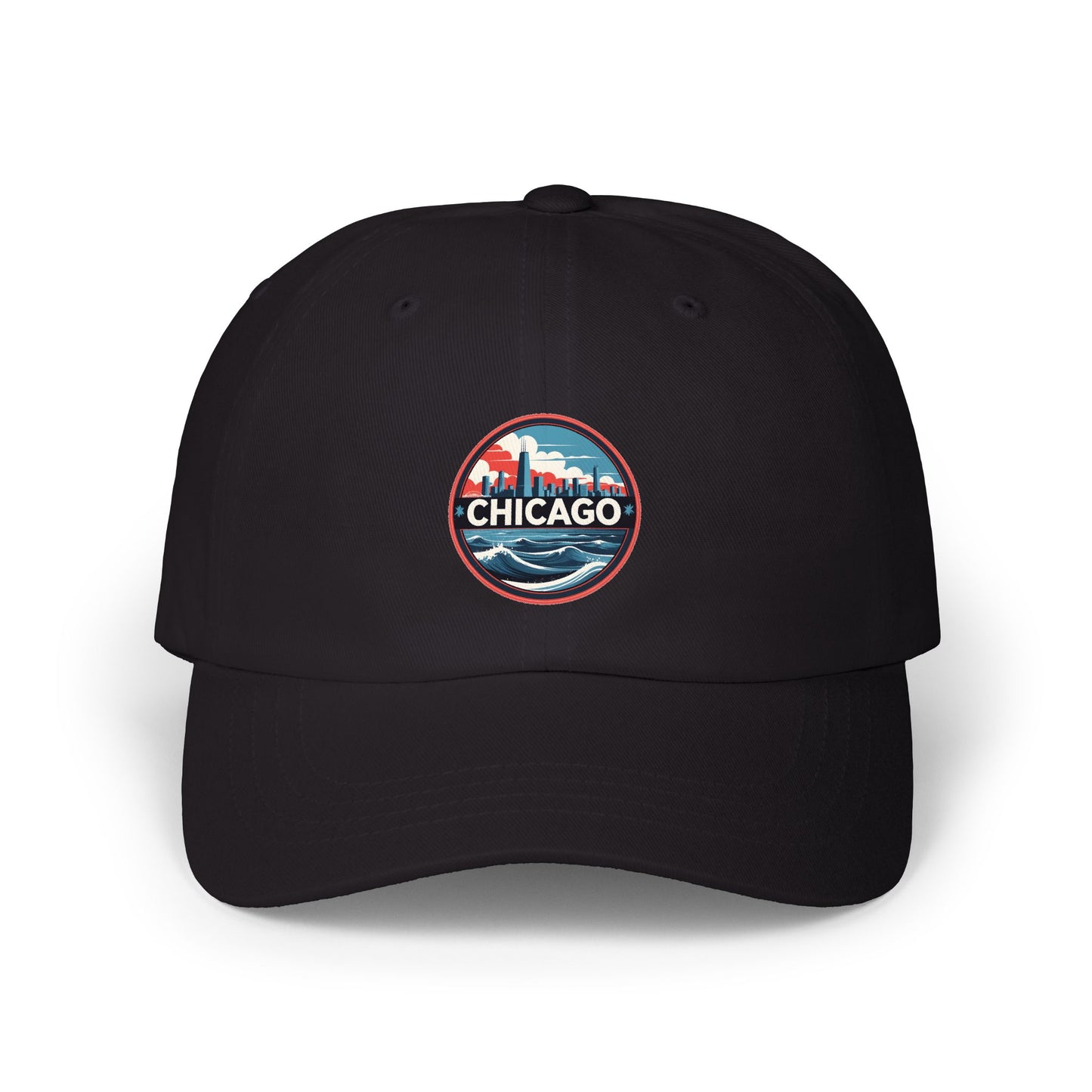 Chicago Patch Dad Cap – Vintage Skyline Embroidered Baseball Hat