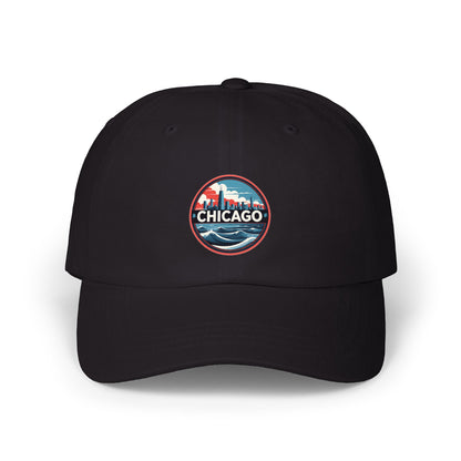 Chicago Patch Dad Cap – Vintage Skyline Embroidered Baseball Hat