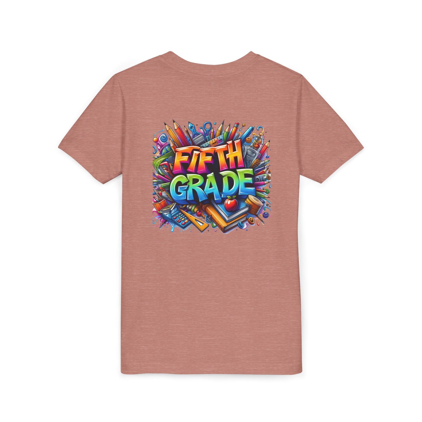 Fifth Grade Kid's Tee - Colorful School Supplies Back to School T-Shirt