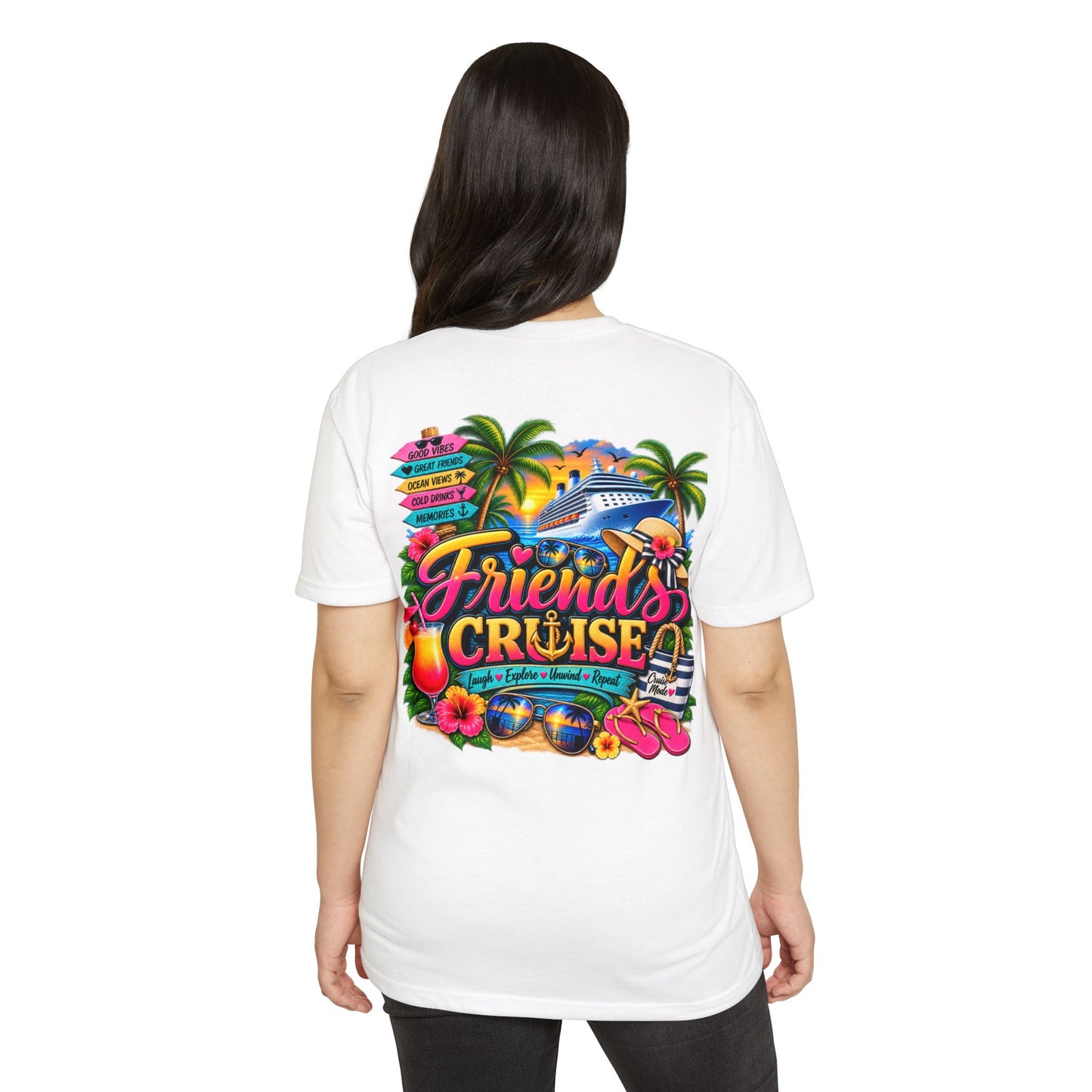 Friends Cruise T-Shirt - Tropical Vacation Cruise Graphic Tee