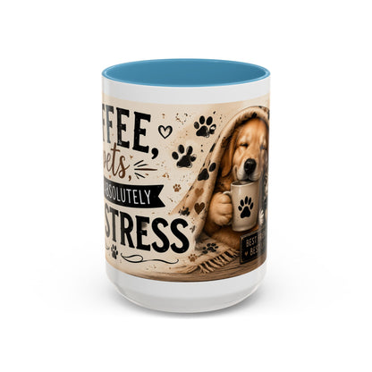 Dog and Cat Coffee Mug – "Best Friends, Best Life" Accent Tea Cup (11/15oz)