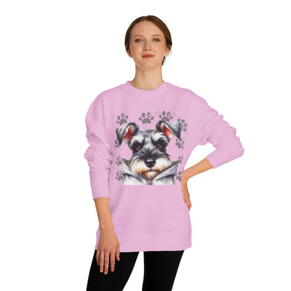 Schnauzer Pawprint Sweatshirt — Cute Dog Graphic Crewneck