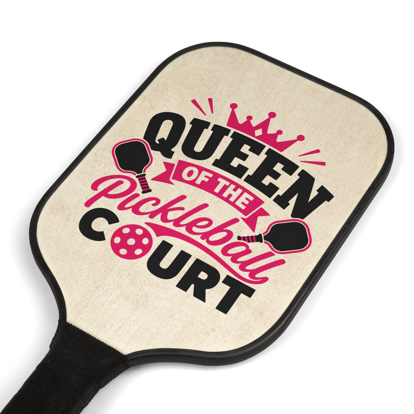 Queen of the Pickleball Court Paddle Set — Pickleball Kit with 'Queen of the Pickleball Court' Design