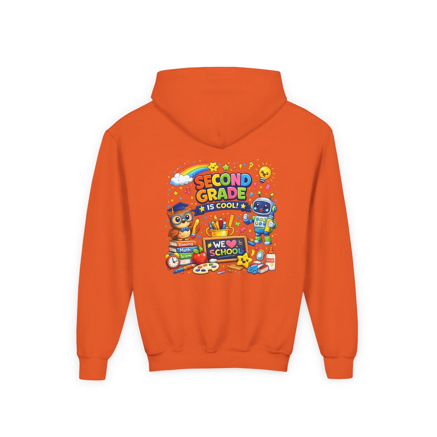 Second Grade Hoodie — 'Second Grade Is Cool' Kids Back-to-School Sweatshirt