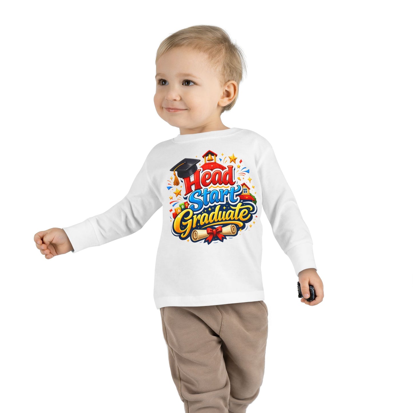 Toddler Long Sleeve Tee - "Head Start Graduate" Preschool Graduation Shirt