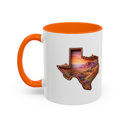 Texas Sunset Accent Coffee Mug – Scenic Lone Star State Landscape (11/15oz)