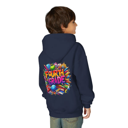 Fourth Grade Youth Hoodie — Colorful Back-to-School Kids Sweatshirt