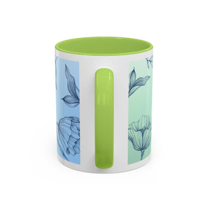Mother's Heart Floral Accent Coffee Mug — "A Mother's Heart Never Fades"