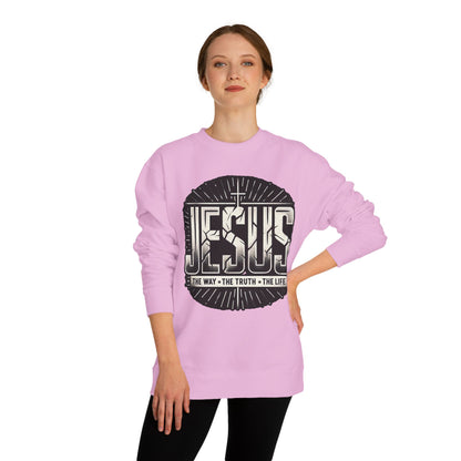 Jesus Faith Crewneck Sweatshirt – "Jesus: The Way • The Truth • The Life" Christian Pullover