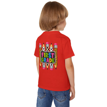 First Grade Toddler T-Shirt — Cute Back-to-School Pencil Design