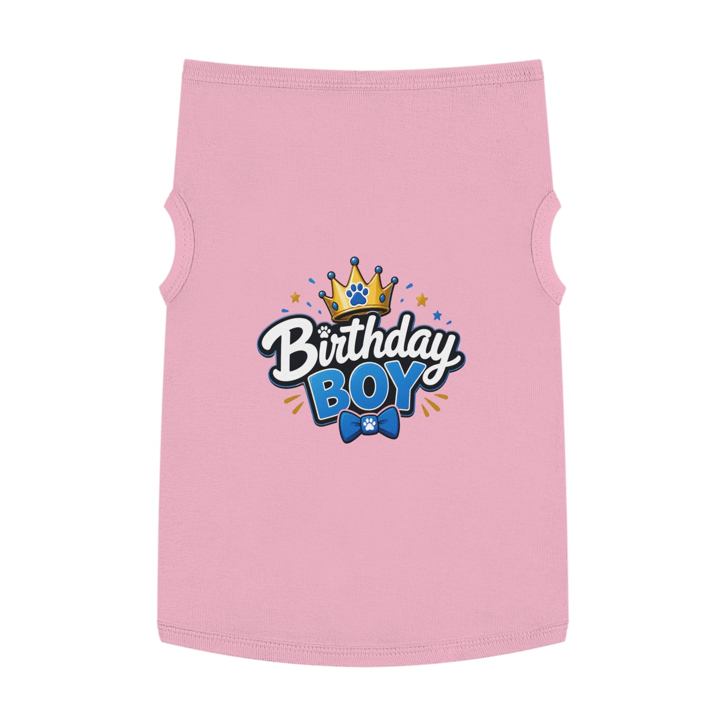 Birthday Boy Pet Tank Top — Cute Crown & Paw Design