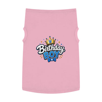 Birthday Boy Pet Tank Top — Cute Crown & Paw Design