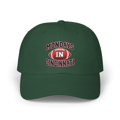 Mondays in Cincinnati Dad Cap — Embroidered Football Logo Hat