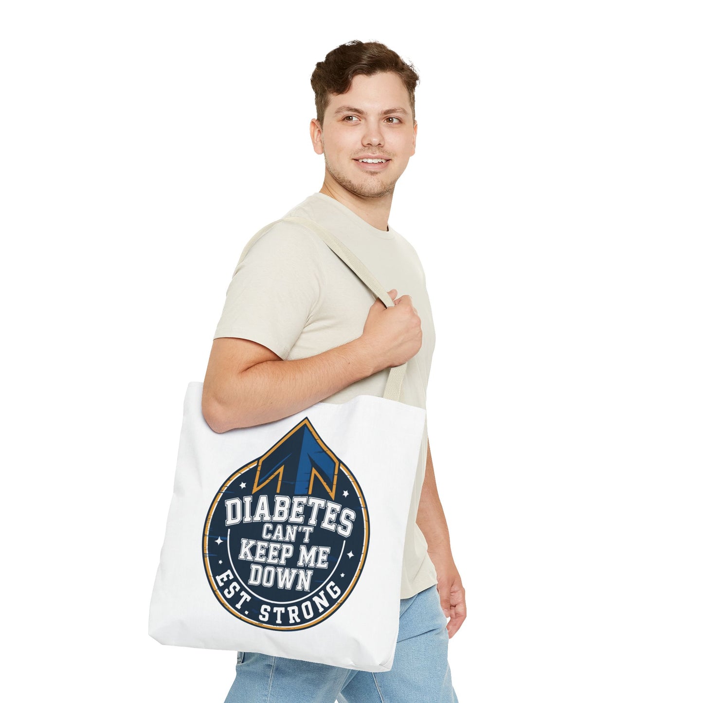 Diabetes Can't Keep Me Down Tote Bag — Inspirational Diabetes Awareness Shopper