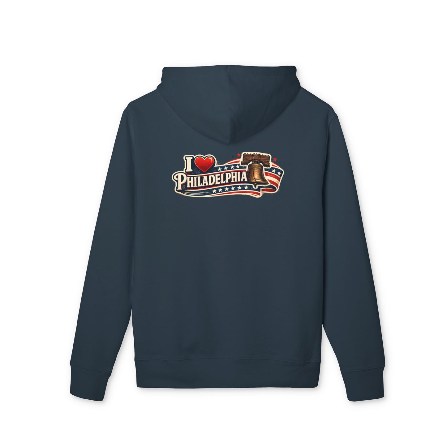 I  Philadelphia Hoodie — Vintage Liberty Bell & American Flag Sweatshirt