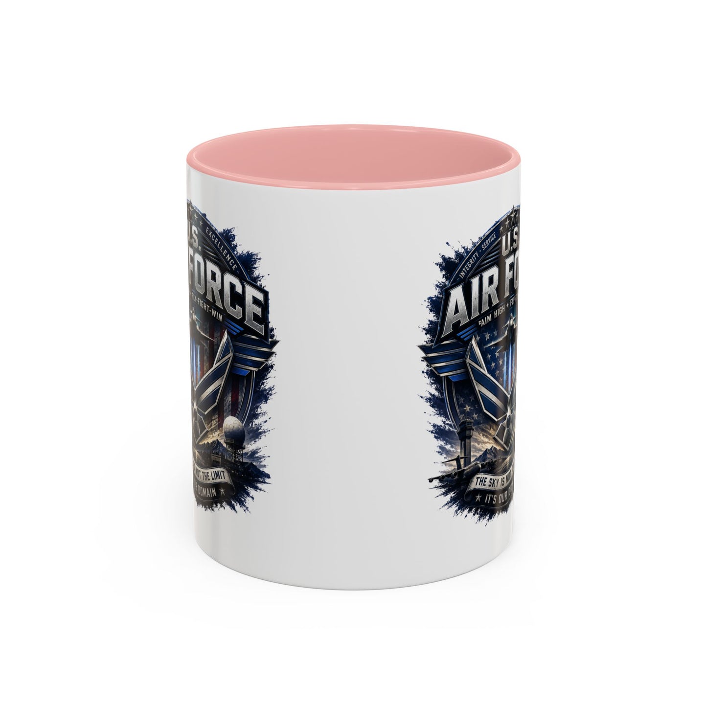 U.S. Air Force Accent Coffee Mug — Military Emblem 11/15oz