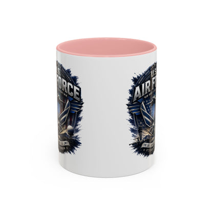 U.S. Air Force Accent Coffee Mug — Military Emblem 11/15oz