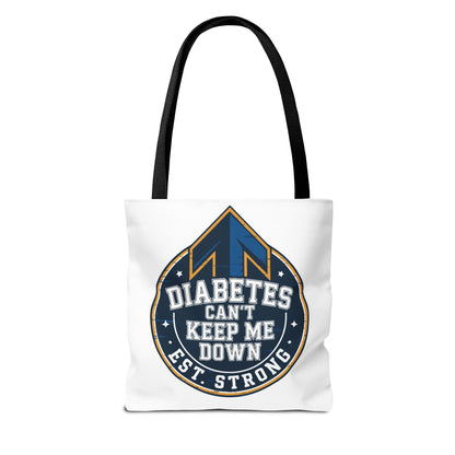 Diabetes Can't Keep Me Down Tote Bag — Inspirational Diabetes Awareness Shopper