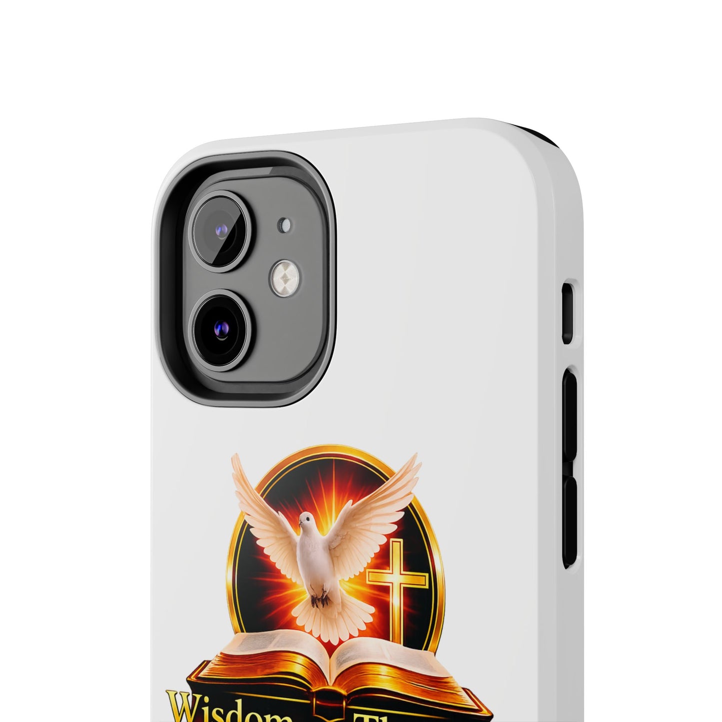 Wisdom and Theology Tough Phone Case — Christian Dove & Cross Design