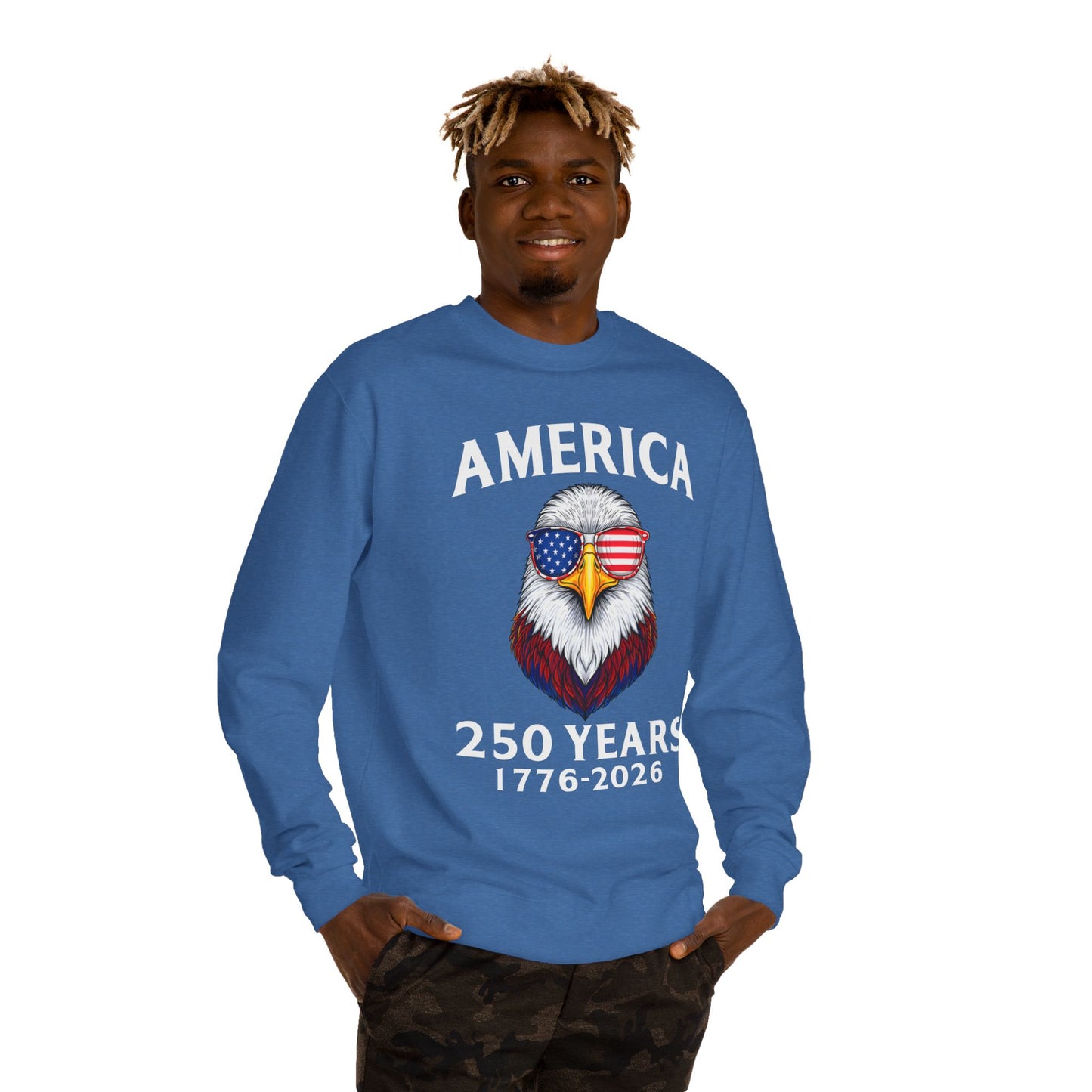 America 250 Years Sweatshirt — 1776–2026 Patriotic Eagle Crewneck