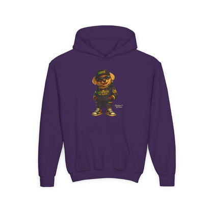 Youth Hoodie — Cool Bear 'Boss' Streetwear Design
