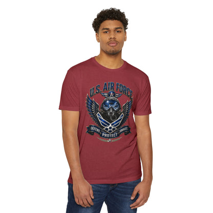 U.S. Air Force Skull Wings T-Shirt — Defend Protect Dominate Military Tee
