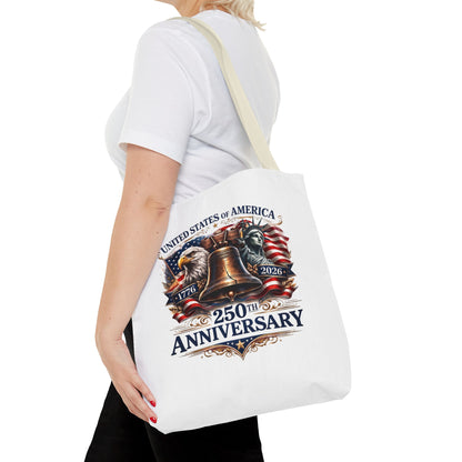 Anniversary Tote Bag — "United States of America 250th Anniversary" Liberty Bell Design