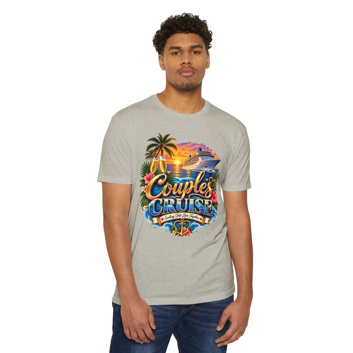 Couples Cruise T-Shirt — Tropical Cruise Vacation Graphic Tee