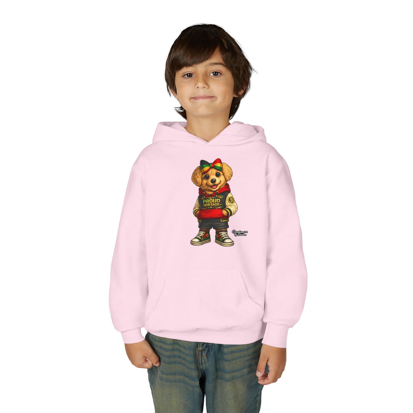Youth Hoodie — 'Proud Heritage' Teddy Bear Streetwear Kids Pullover