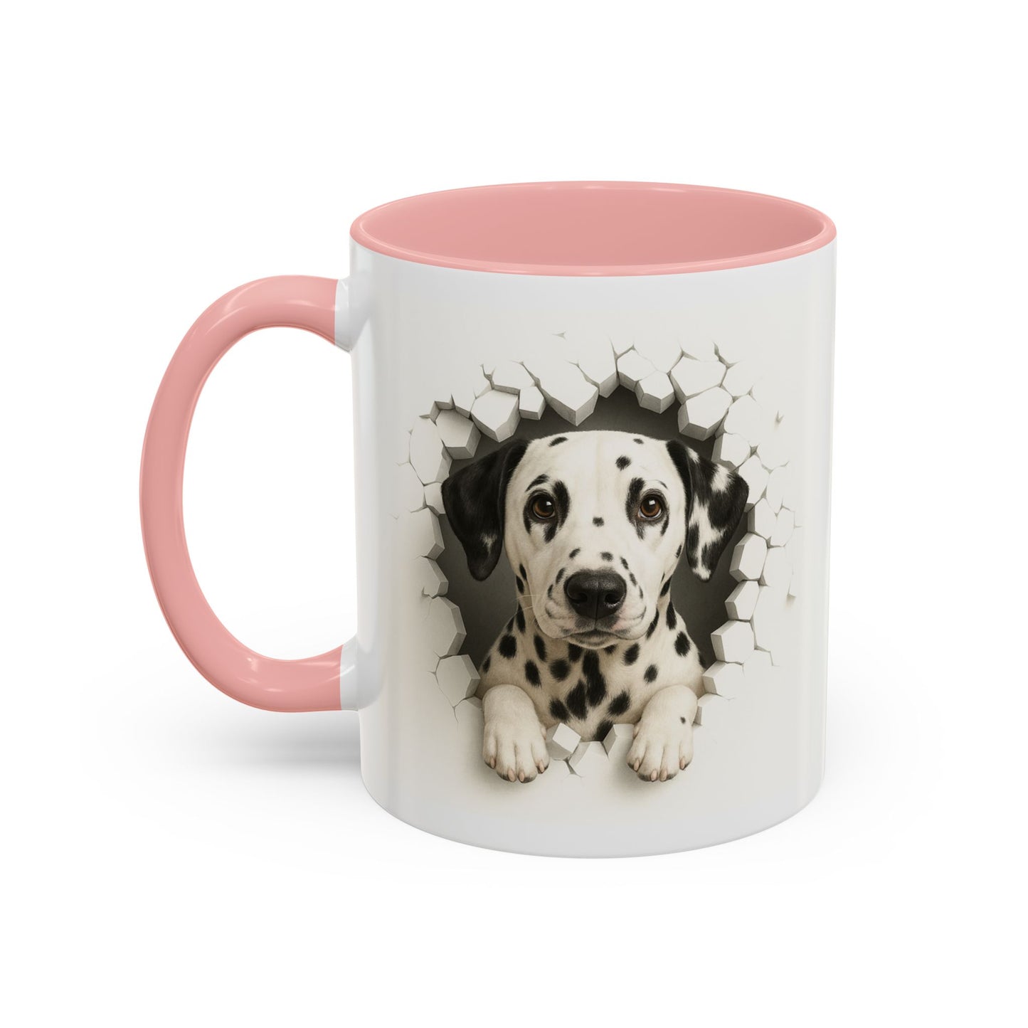 Dalmatian Peekaboo Accent Coffee Mug - Cute Dog Lover Gift (11/15oz)
