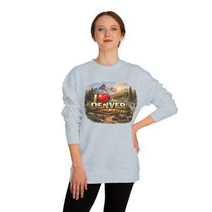 I  Denver Scenic Sweatshirt - Mountain Landscape Crewneck