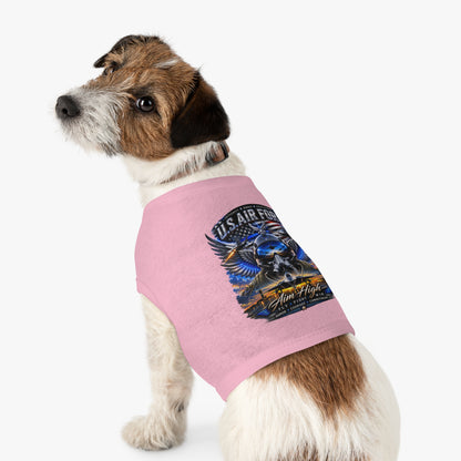 U.S. Air Force Pet Tank Top - "Aim High" Military Pilot Dog Shirt