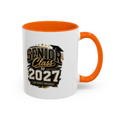 Senior Class of 2027 Accent Coffee Mug — Graduation Gift
